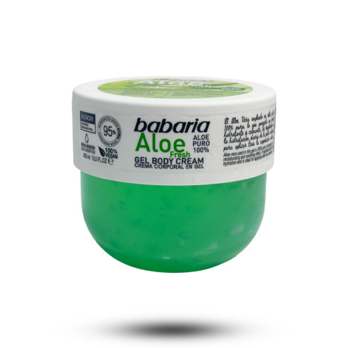 ژل بدن کاسه ای باباریا babaria حاوی آلوورا ALOE FRESH مناسب انواع پوست حجم 400 میل