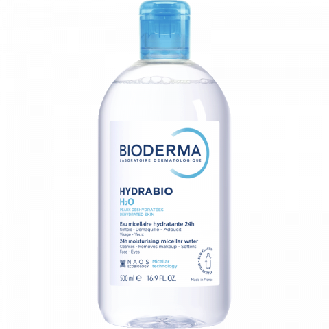 میسلار واتر مرطوب کننده بایودرما مدل Hydrabio H2O حجم 500 میلی لیتر