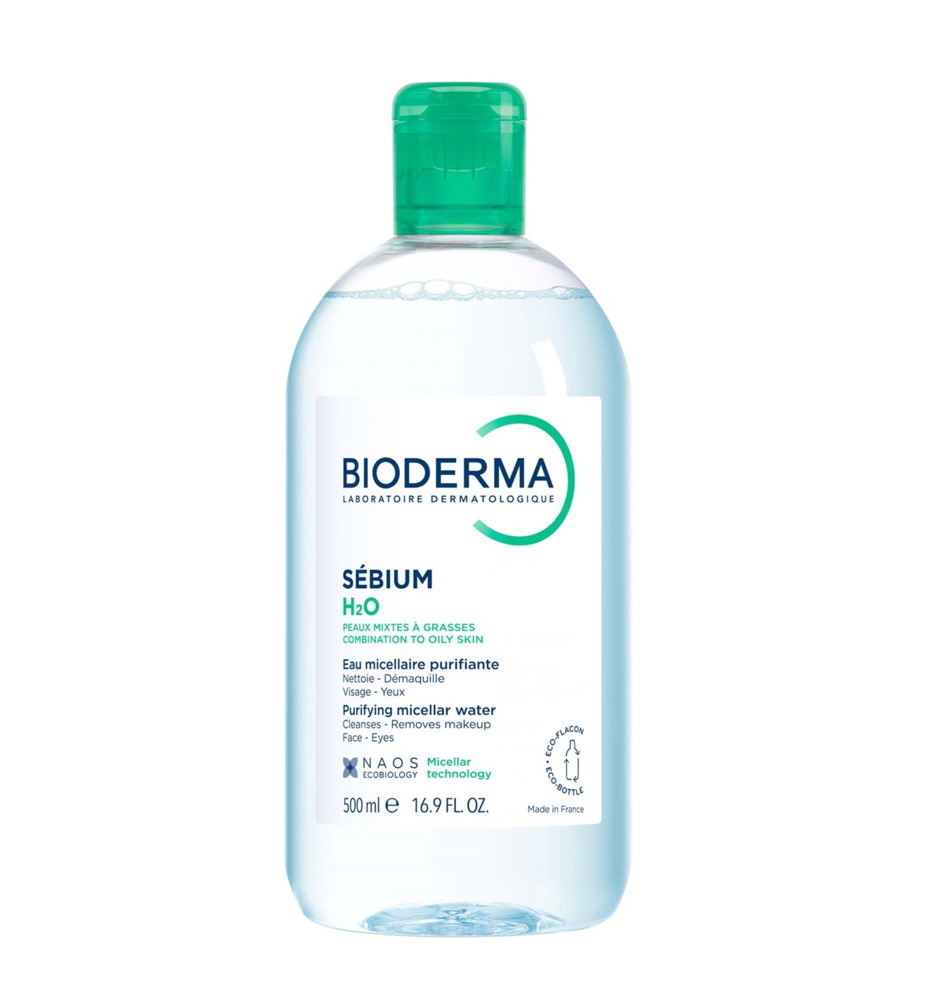 میسلار واتر Sebiom H2O بایودرما مخصوص پوست چرب و مختلط حجم 500 میل