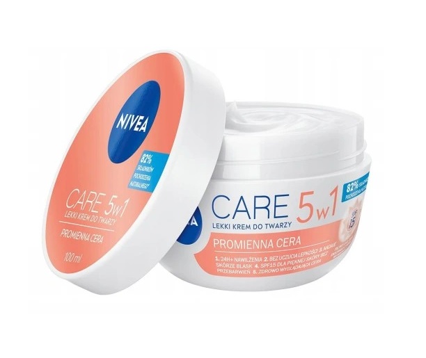 کرم مغذی و درخشان کننده صورت نیوآ مدل Care 5in1 حجم 100 میل