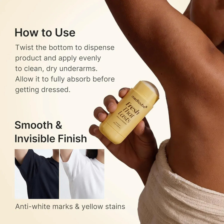 مام استیکی دئودورانت روشنکننده زیر بغل مدیکیوب ۸۳ گرم | Medicube Fresh That Lasts Deodorant
