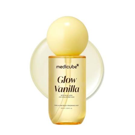 میست خوشبو کننده مو وبدن مدی کیوب با رایحه‌ای وانیل Medicube Glow Vanilla آبرسان و درخشان کننده پوست ۱۰۰ml